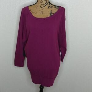 Heather‎ Lauper Pullover Top Berry